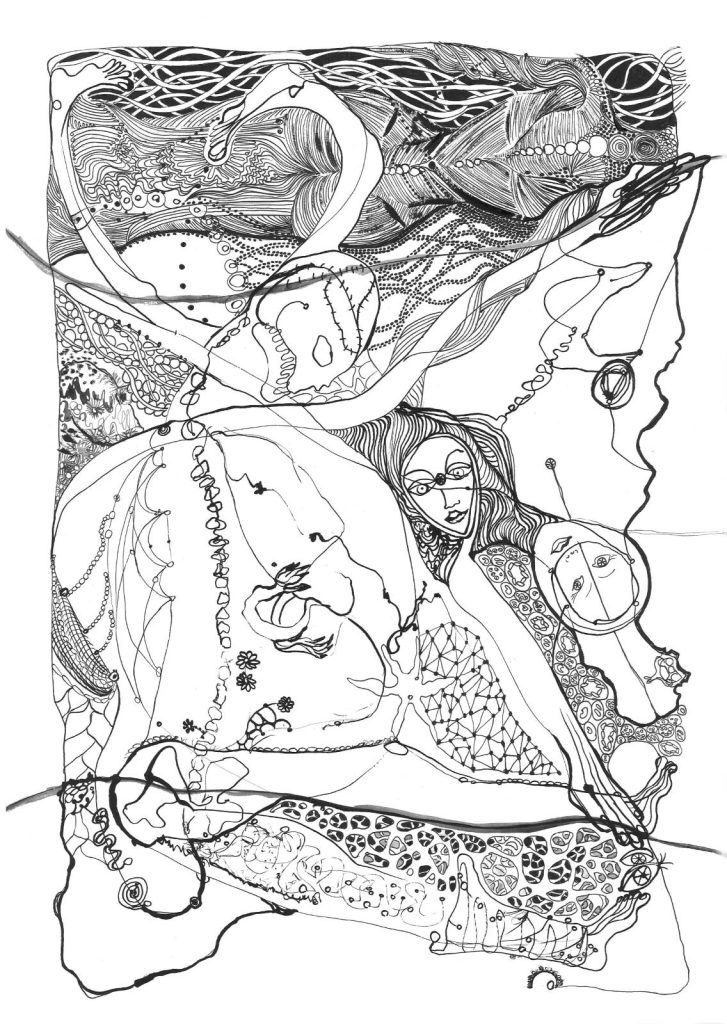 Matousha dessin noir et blanc structure fascias