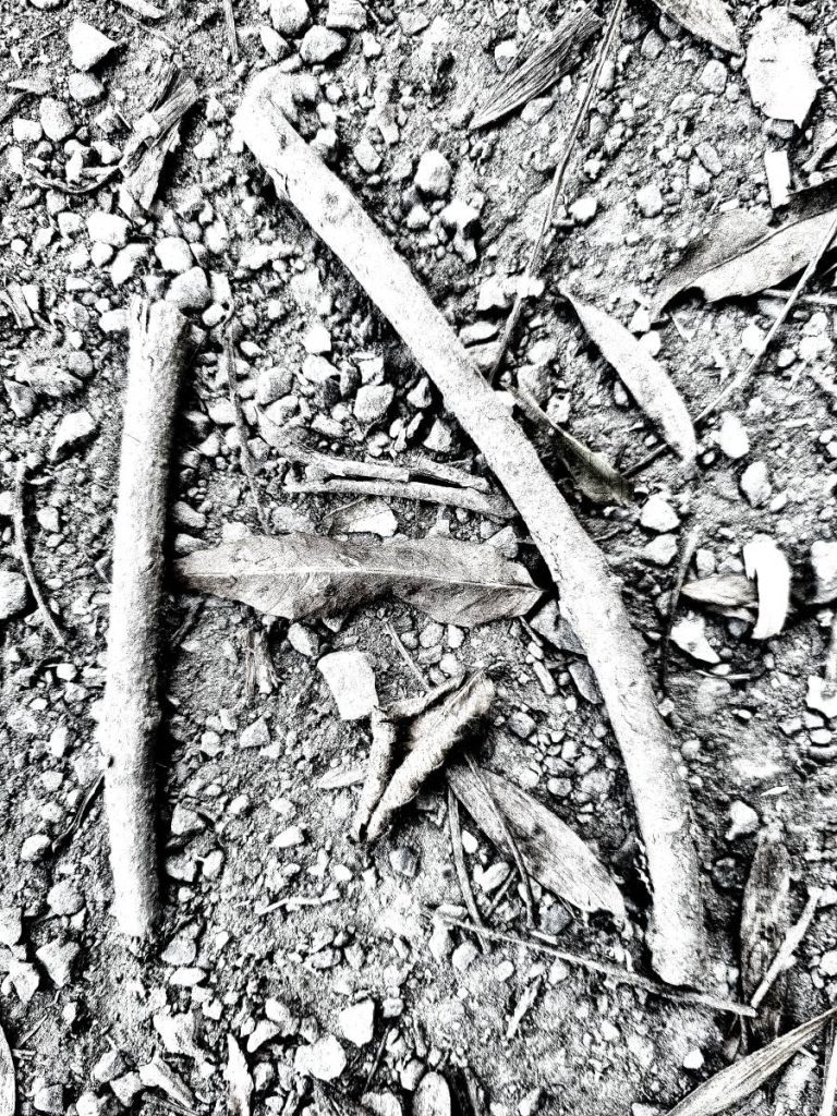 Matousha alphabet lettre A en branches
